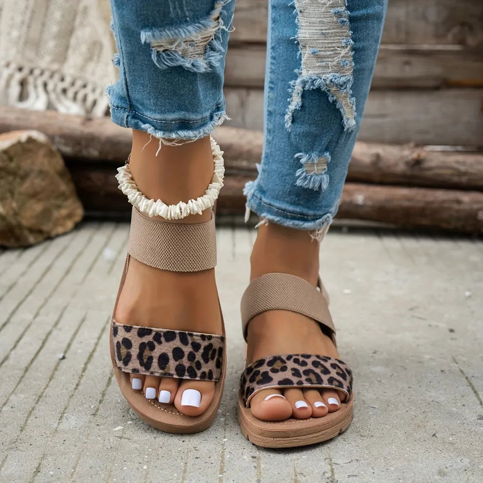 Leonie | Leopard Print Comfort Sandals