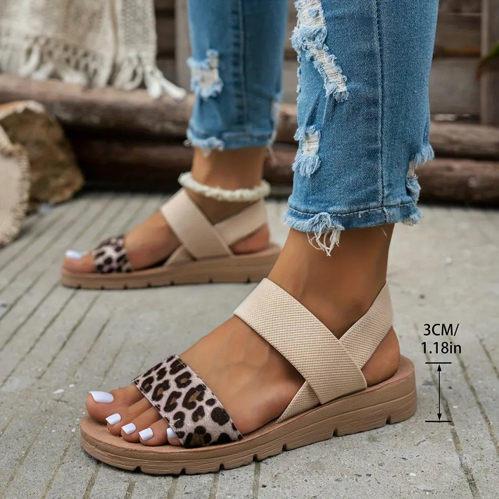Leonie | Leopard Print Comfort Sandals