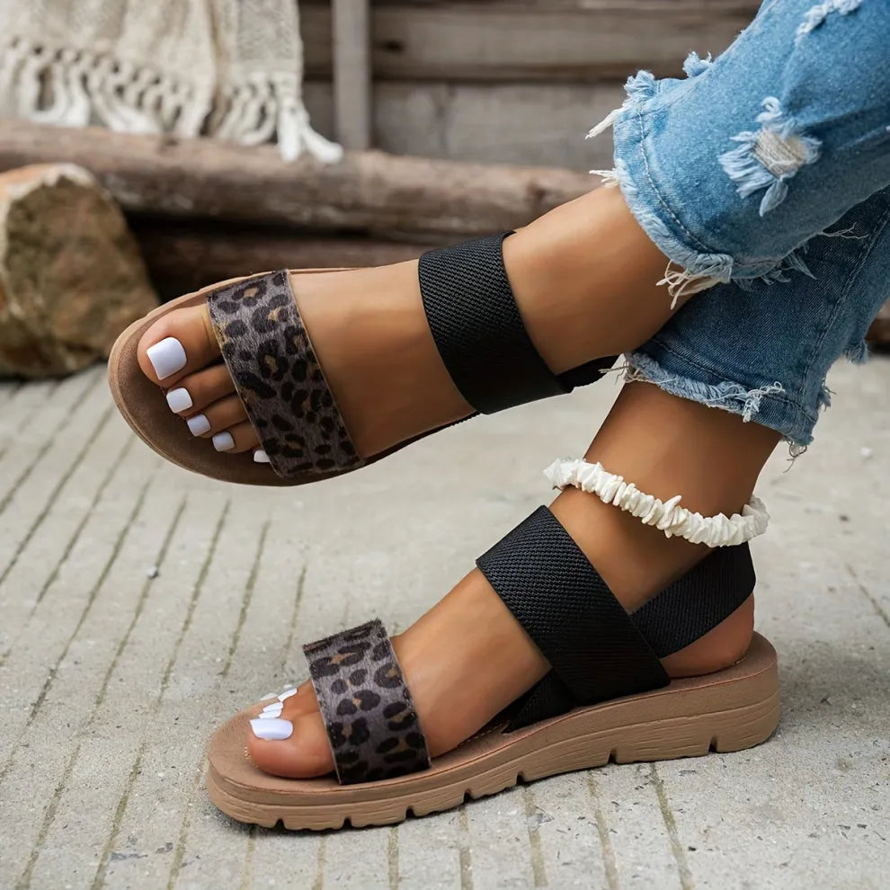 Leonie | Leopard Print Comfort Sandals