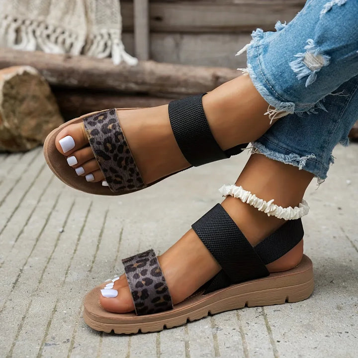 Leonie | Leopard Print Comfort Sandals