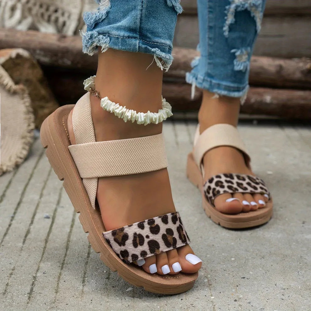Leonie | Leopard Print Comfort Sandals