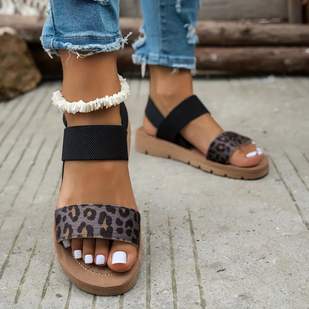 Leonie | Leopard Print Comfort Sandals