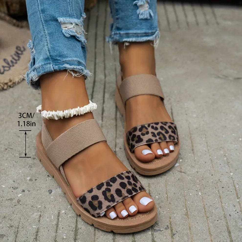 Leonie | Leopard Print Comfort Sandals