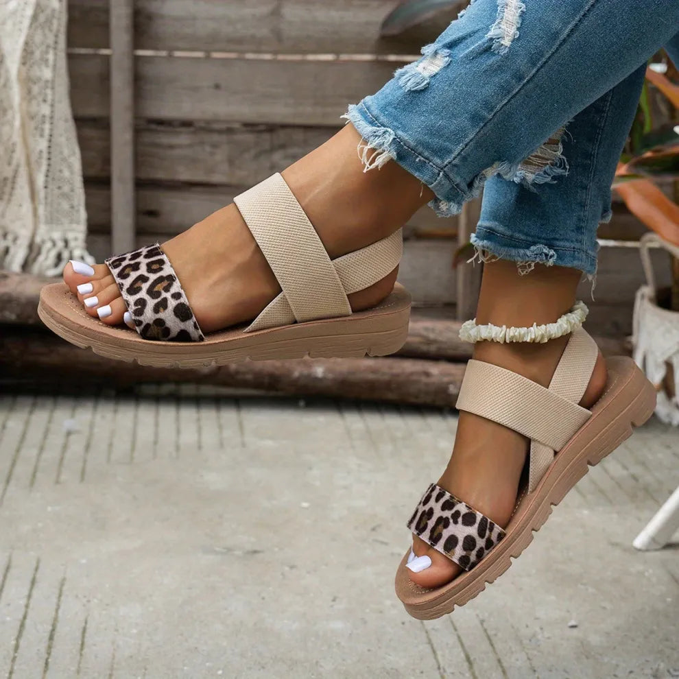 Leonie | Leopard Print Comfort Sandals