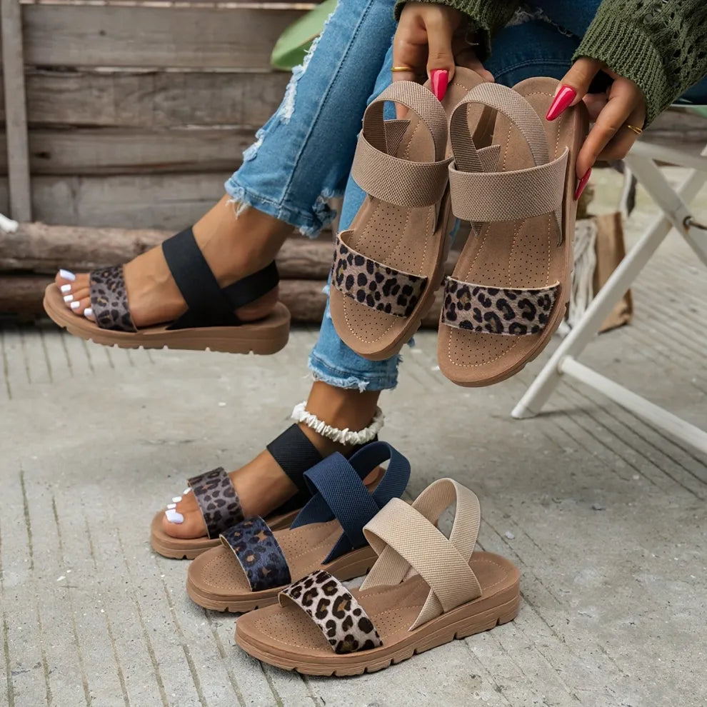 Leonie | Leopard Print Comfort Sandals