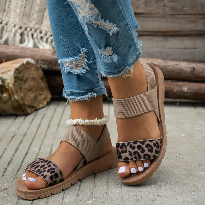 Leonie | Leopard Print Comfort Sandals