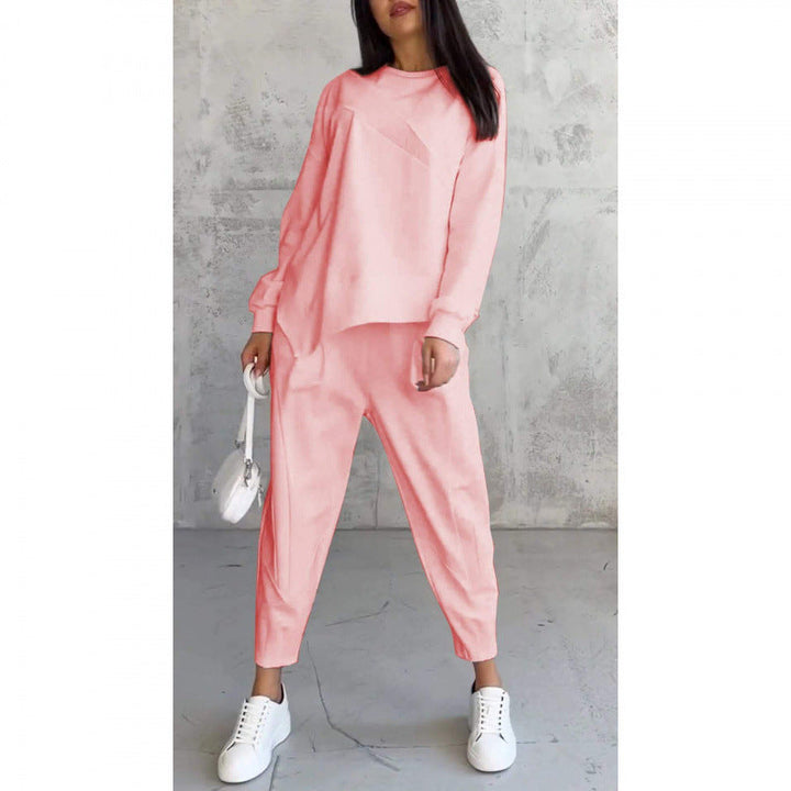 Claire | Long Sleeve Asymmetrical Hem Lounge Set