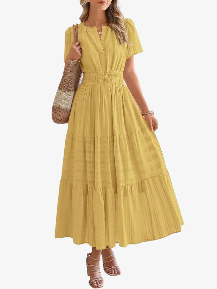Rosalie | Tiered Maxi Dress with Smocked Waist