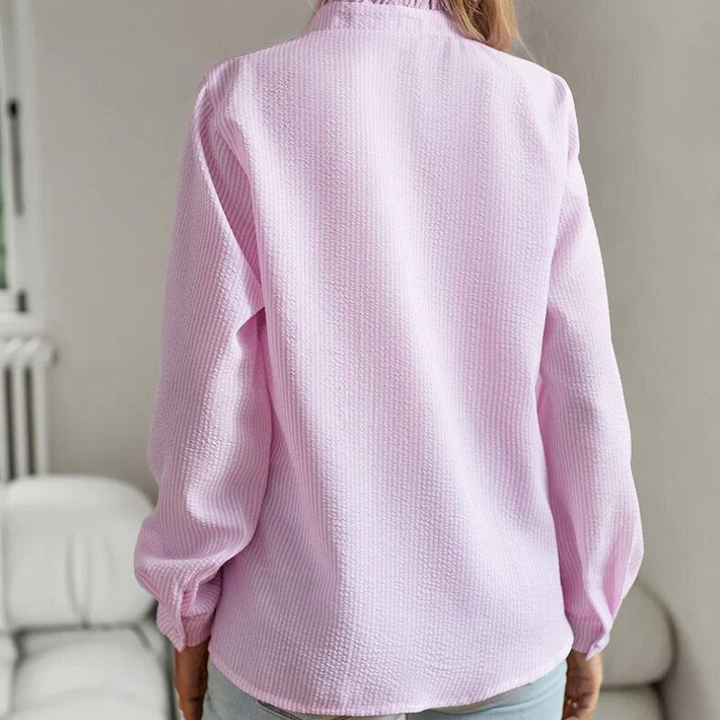Camila | Elegant Ruffle Button Blouse