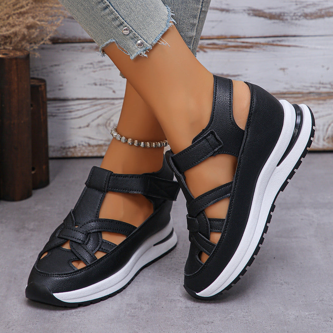 Avery | Side Zip Wedge Comfort Sandals