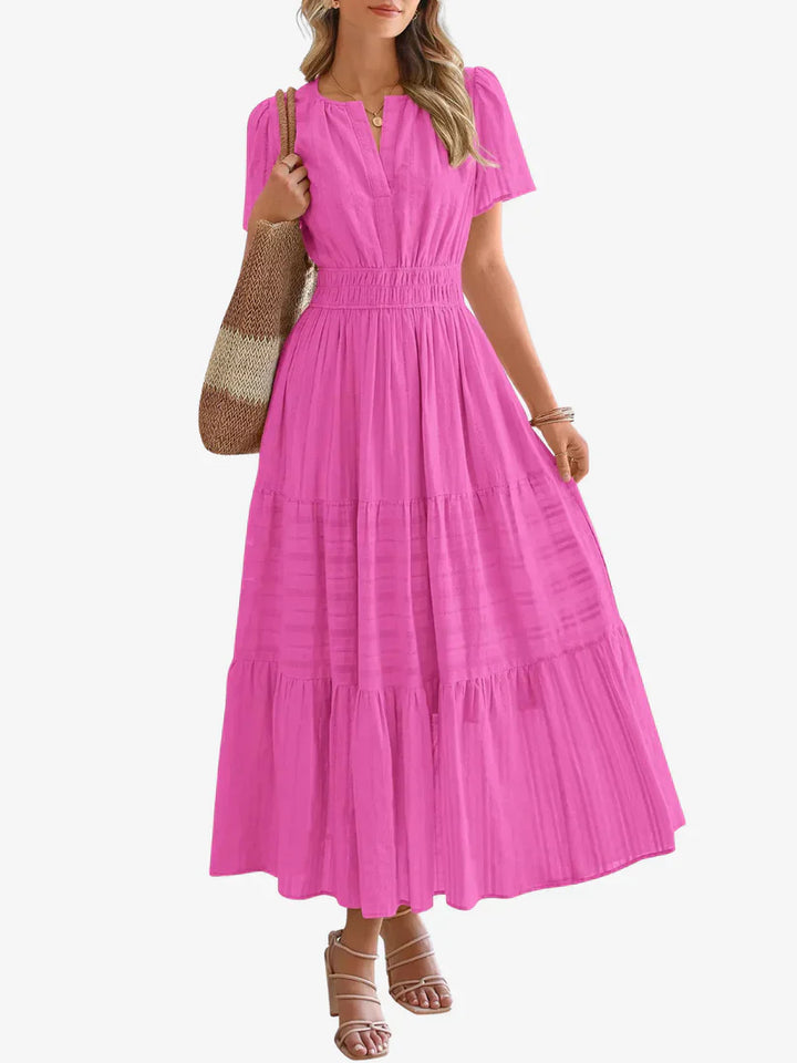 Rosalie | Tiered Maxi Dress with Smocked Waist