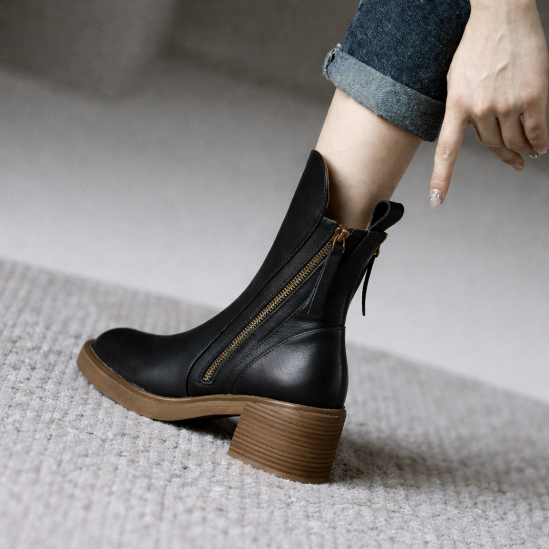 Madie | Classic Zip Ankle Boots