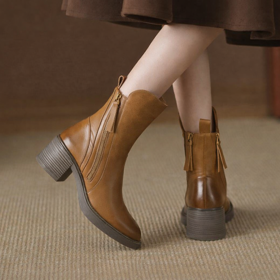 Madie | Classic Zip Ankle Boots