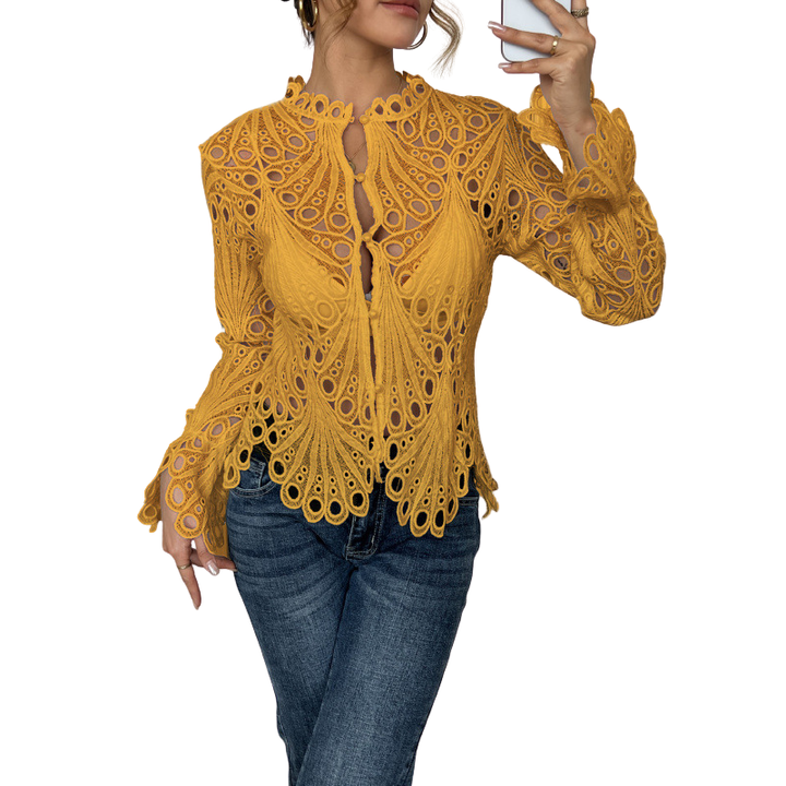 Seraphina | Modern Hollow Detail Blouse