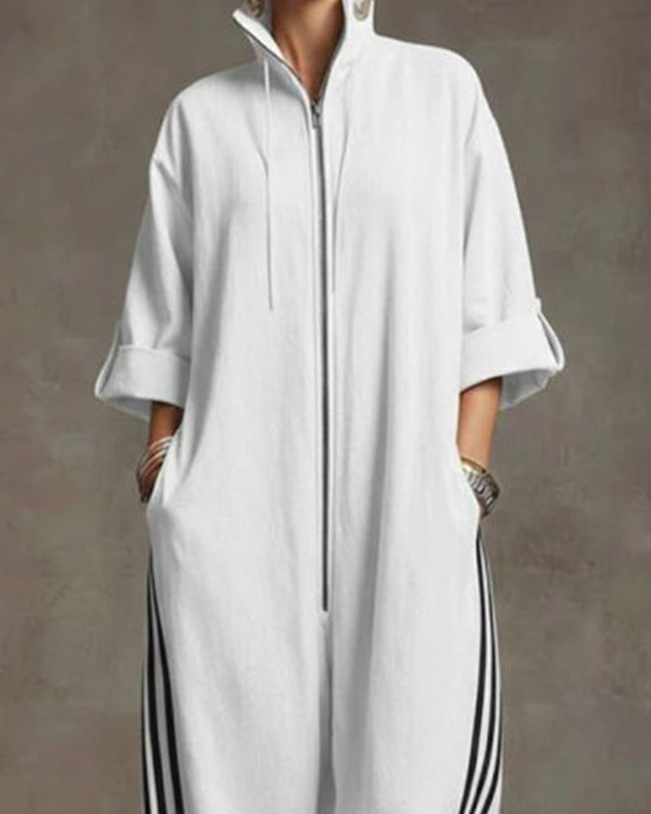 Leonora | Striped Tracksuit with Zipper