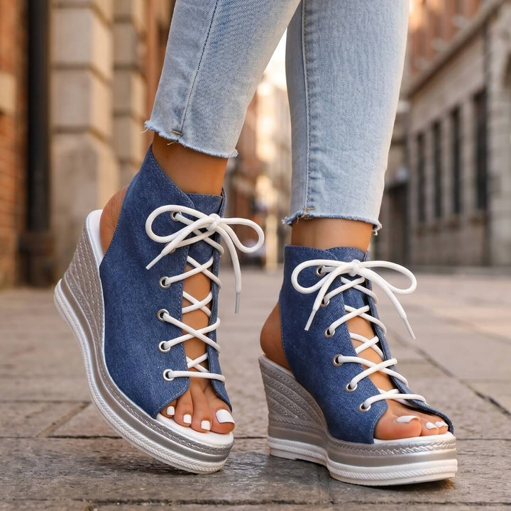 Brielle | Lace-Up Wedge Sandals