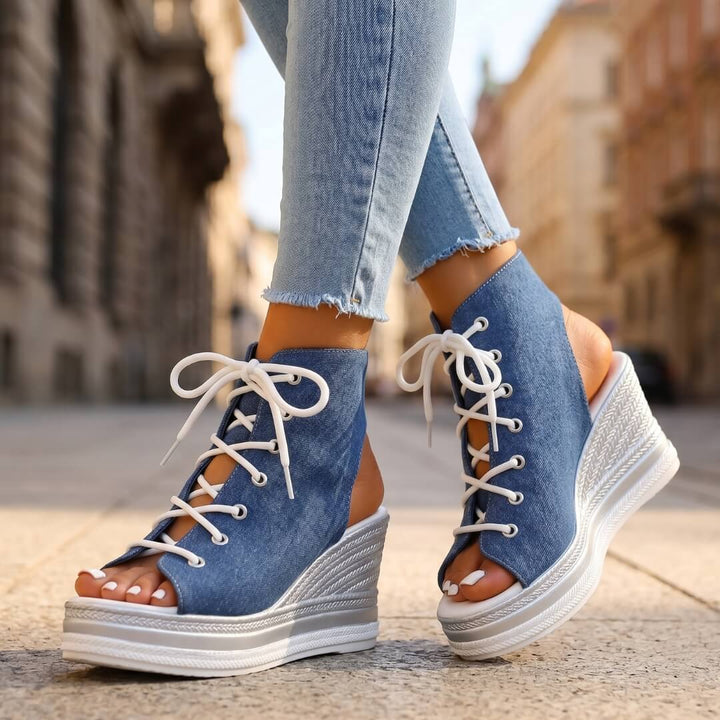 Brielle | Lace-Up Wedge Sandals