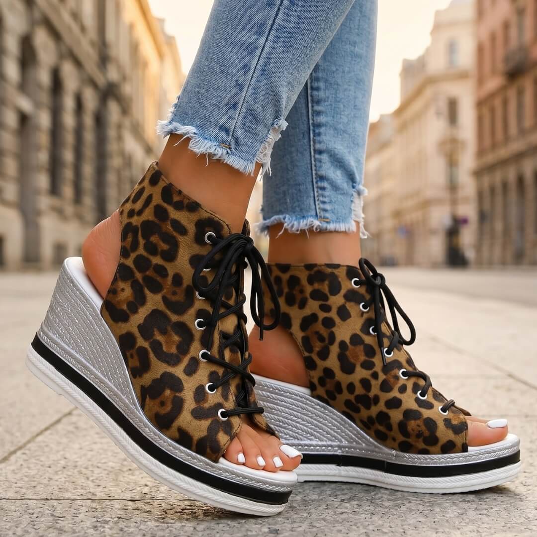 Brielle | Lace-Up Wedge Sandals