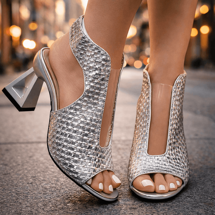 Olivia | Sculpted Heel Sandals