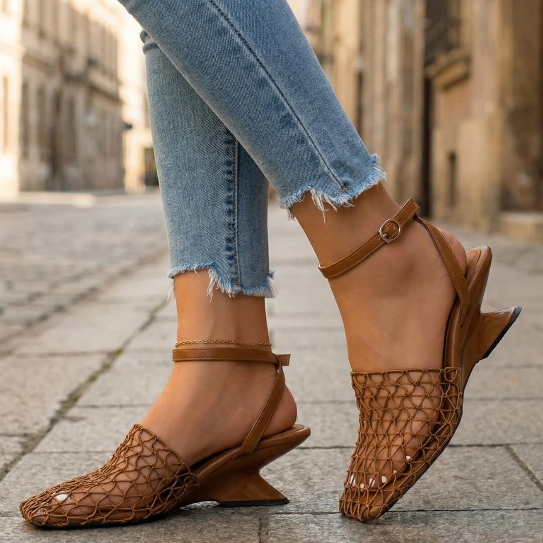Claire | Mesh Detail Heels