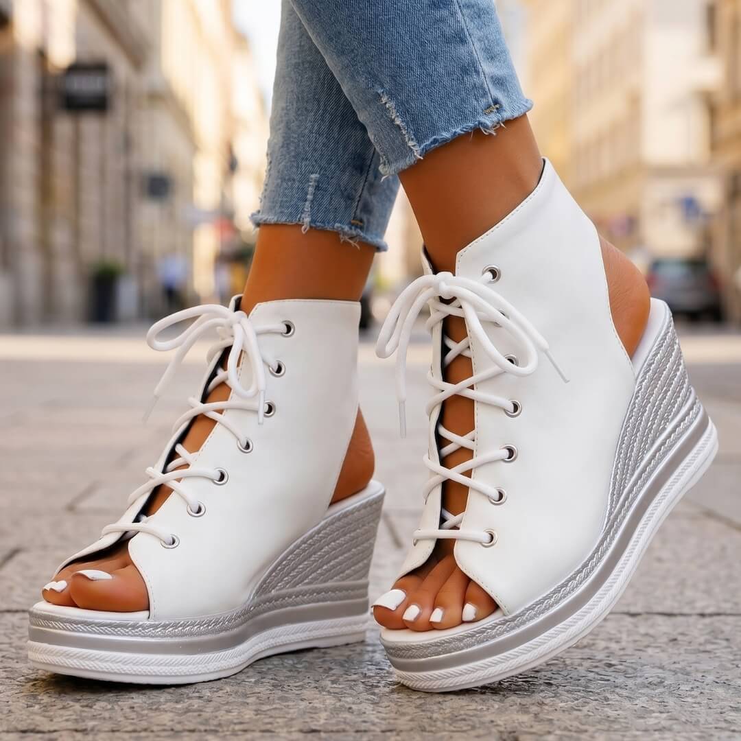 Brielle | Lace-Up Wedge Sandals