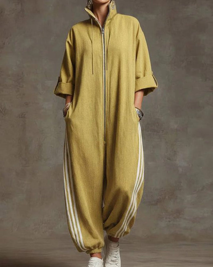 Leonora | Striped Tracksuit with Zipper