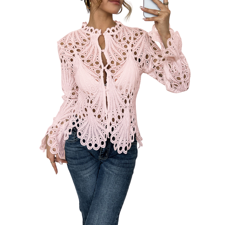 Seraphina | Modern Hollow Detail Blouse