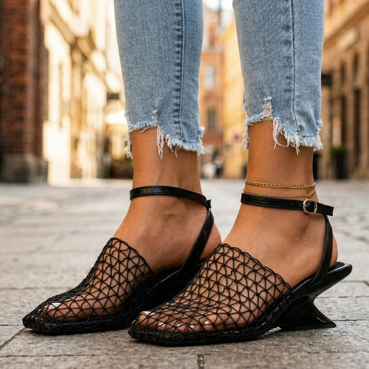 Claire | Mesh Detail Heels