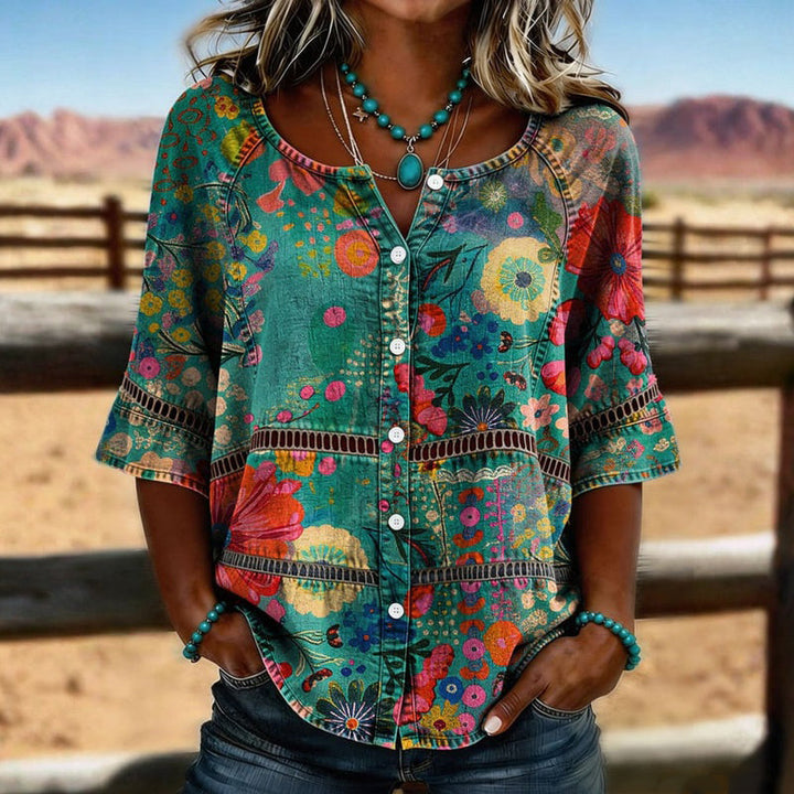 Rosalie | Vintage Floral Blouse