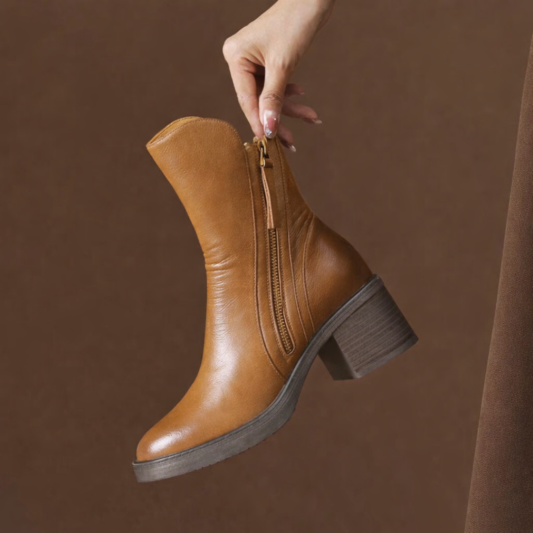 Madie | Classic Zip Ankle Boots