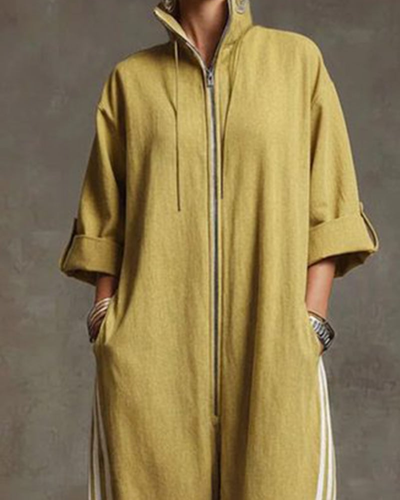 Leonora | Striped Tracksuit with Zipper