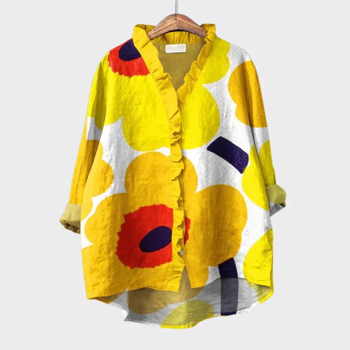 Celestine | Statement Blouse – Relaxed Fit with Artistic Design