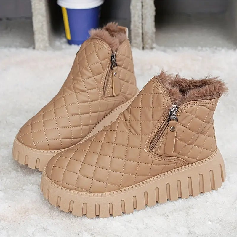 Riviana - Women's leather winter boots with orthopedic support