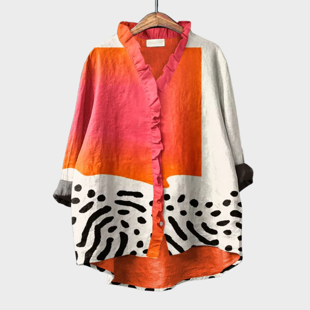 Celestine | Statement Blouse – Relaxed Fit with Artistic Design