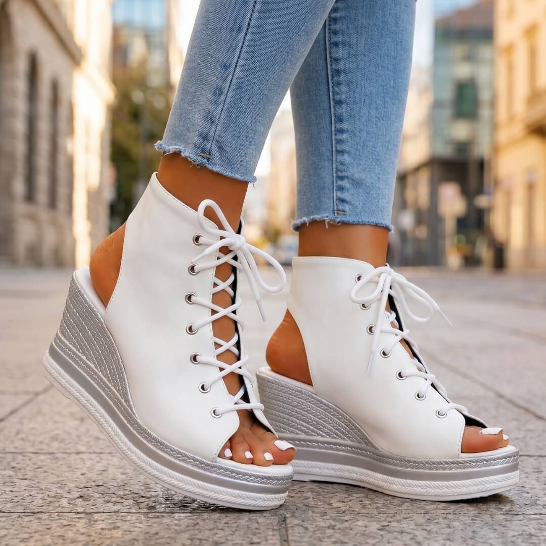 Brielle | Lace-Up Wedge Sandals