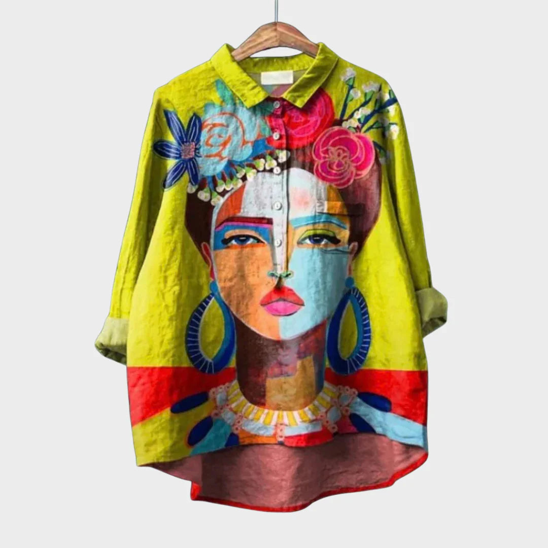 Celestine | Statement Blouse – Relaxed Fit with Artistic Design