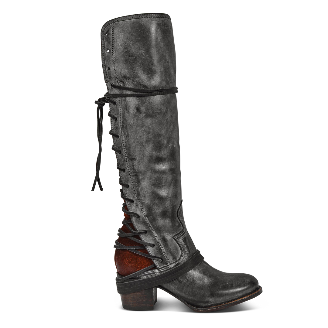 Vespera | Vintage Lace-Up Knee Boots