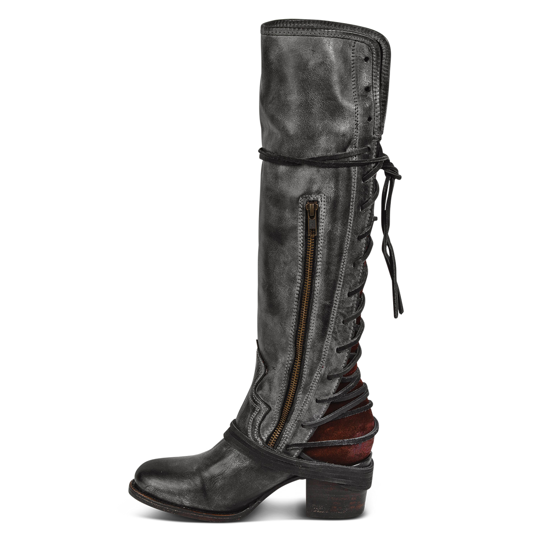 Vespera | Vintage Lace-Up Knee Boots