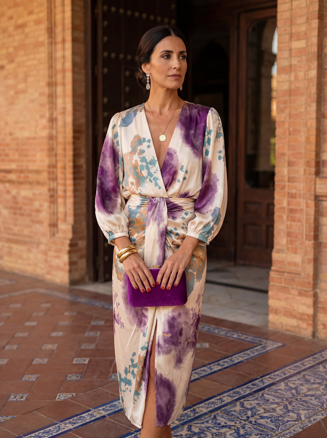 Isabelle | Elegant V-Neck Wrap Dress
