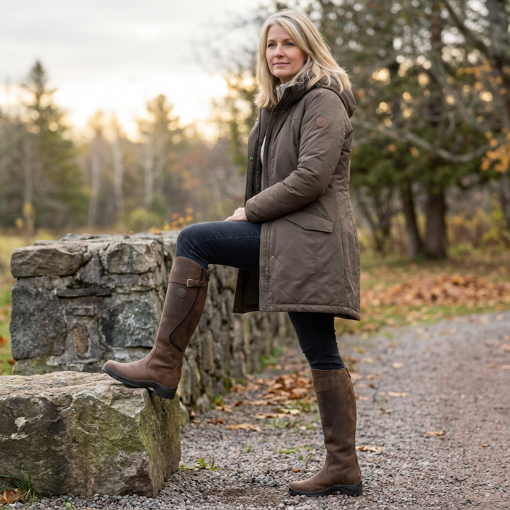 Lavinia | Waterproof Leather Riding Boots