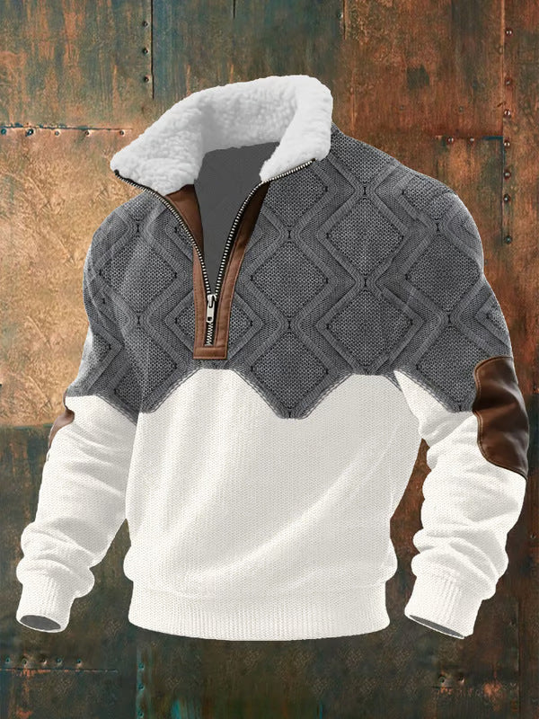 Lucien | Quilted Half-Zip Sweater