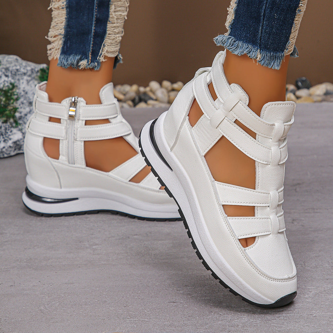 Avery | Side Zip Wedge Comfort Sandals