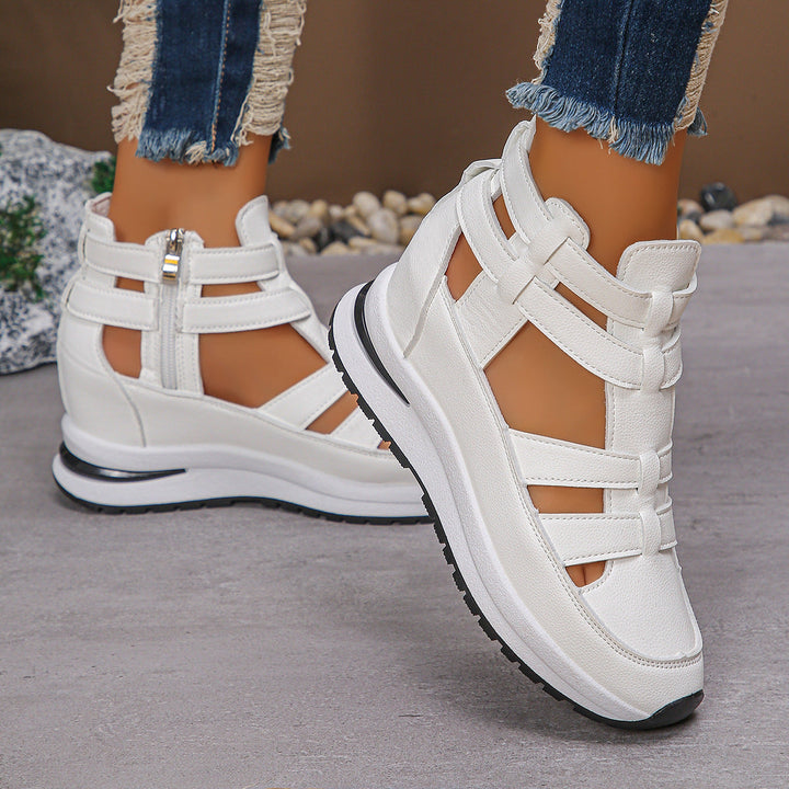 Avery | Side Zip Wedge Comfort Sandals