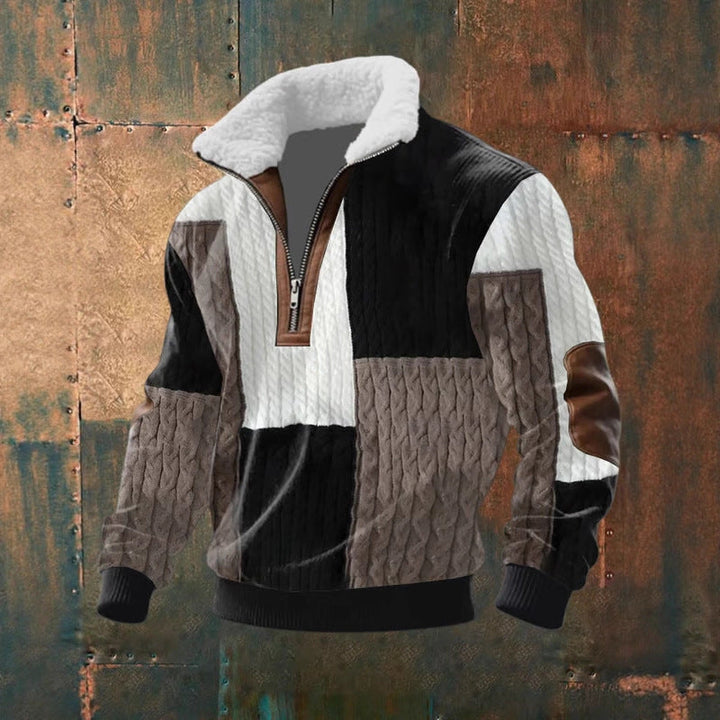 Lucien | Quilted Half-Zip Sweater