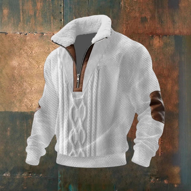 Lucien | Quilted Half-Zip Sweater
