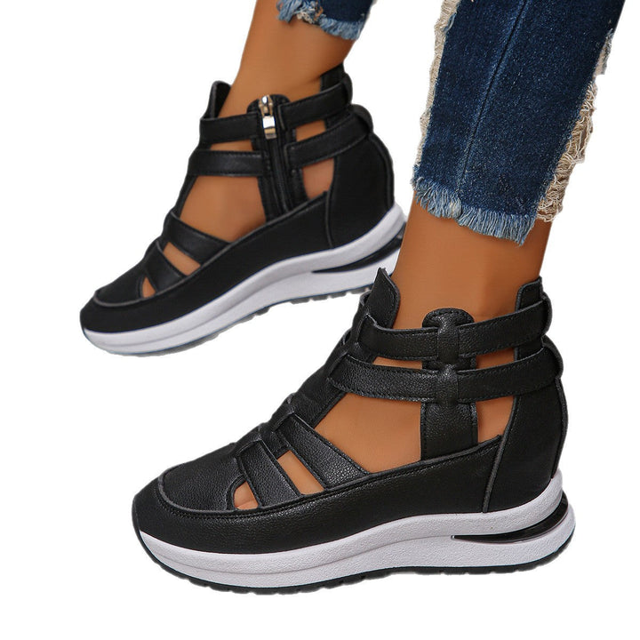 Avery | Side Zip Wedge Comfort Sandals