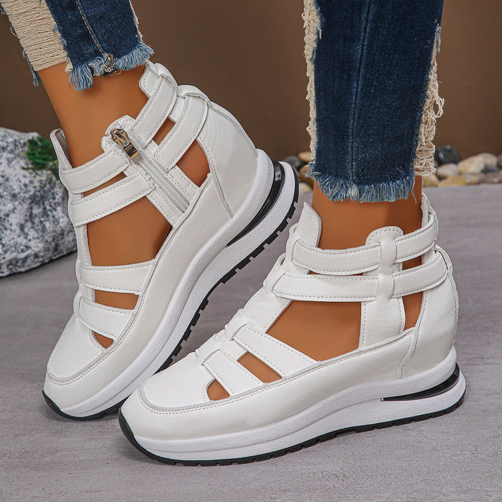 Avery | Side Zip Wedge Comfort Sandals