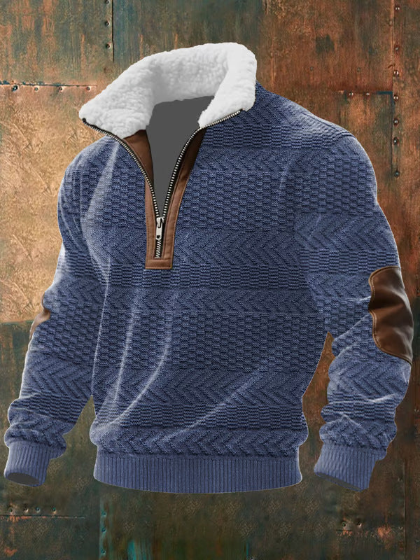 Lucien | Quilted Half-Zip Sweater