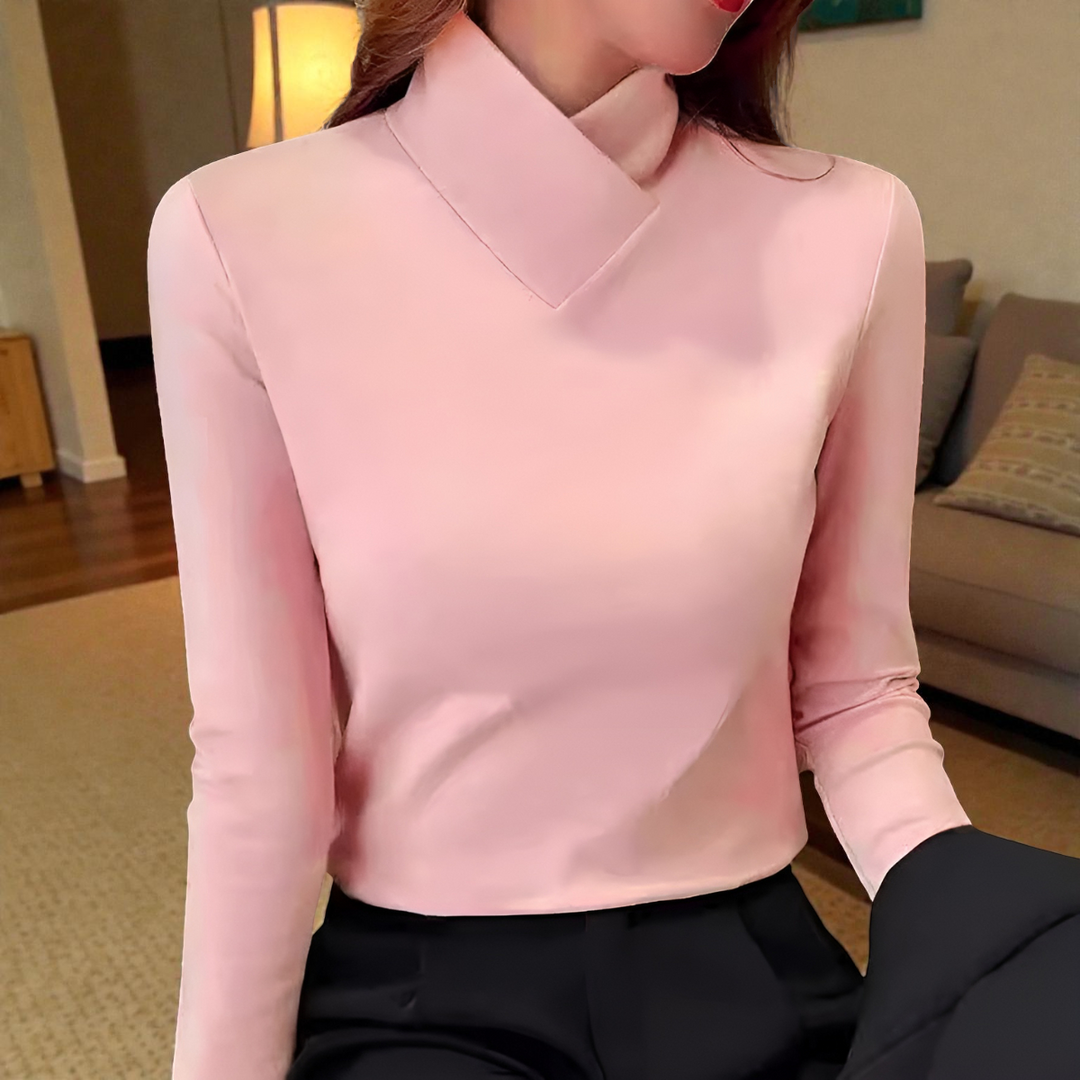 Stazia | Elegant High-Neck Blouse
