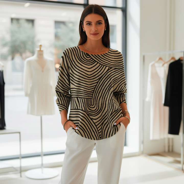 Elara | Effortless Patterned Blouse